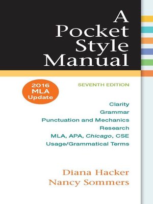 cover image of Pocket Style Manual, 2016 MLA Update Edition